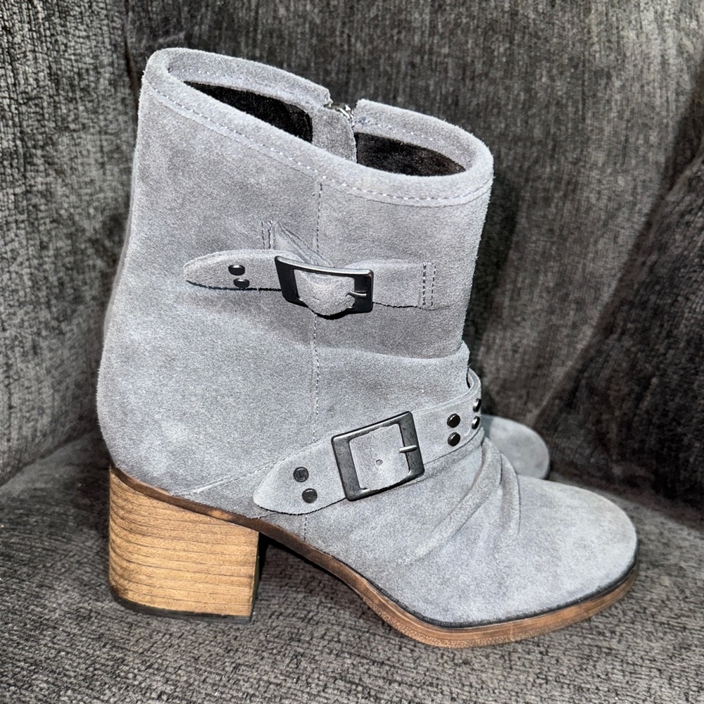 BEARPAW Boots NEW AMETHYST Grey SUEDE LEATHER  Lined Elegant western Sz 9